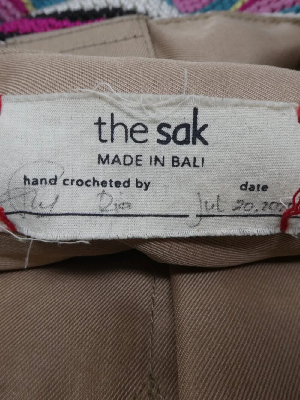 The Sak Back to Bali Artisan Made Multicolor Crochet Hobo Shoulder Bag